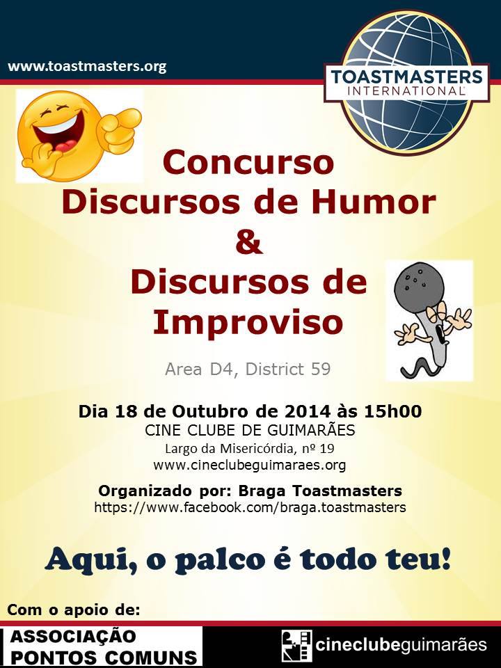 18 OUT | Concurso Discursos de Humor & Discursos de Improviso