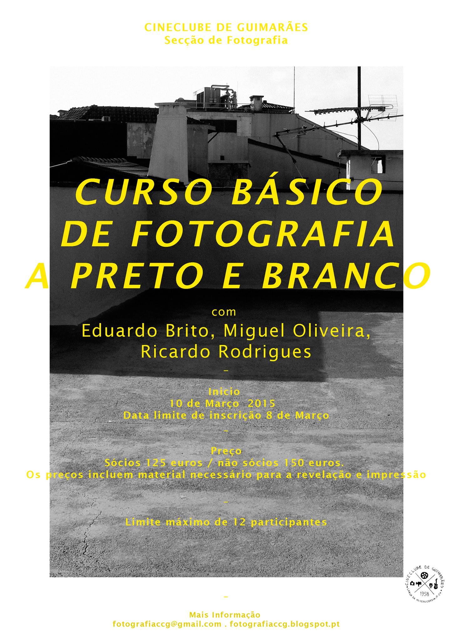 24 MAR | Curso Básico de Fotografia a Preto e Branco