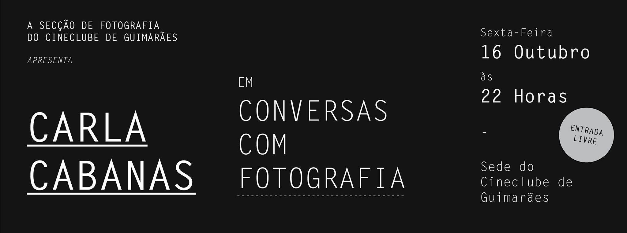 16 OUT | Conversas com Fotografia