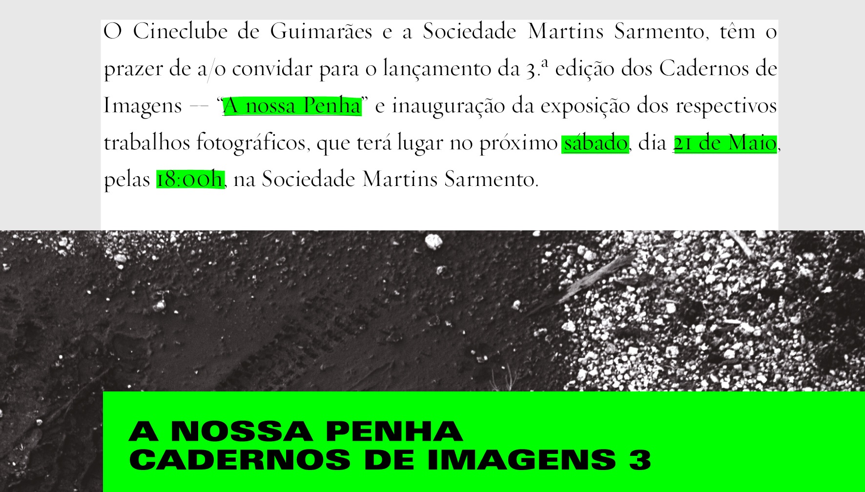 21 MAI | Cadernos de Imagens 3: A Nossa Penha